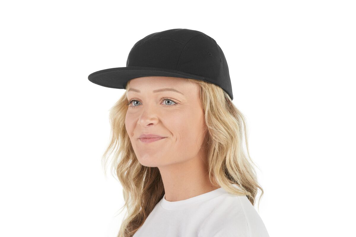 recycled-poly-flat-brim-5-panel-hat-c7 WebPDP-HAT003002_Recycled_Poly_Flat_Brim_5Panel_Hat_Black_Studio_Harper_Studios_0723_Front_2__HAT003002OS.jpg