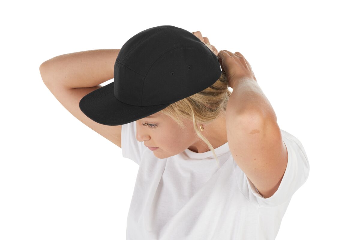 recycled-poly-flat-brim-5-panel-hat-a9 WebPDP-HAT003002_Recycled_Poly_Flat_Brim_5Panel_Hat_Black_Studio_Harper_Studios_0723_Side_4__HAT003002OS.jpg
