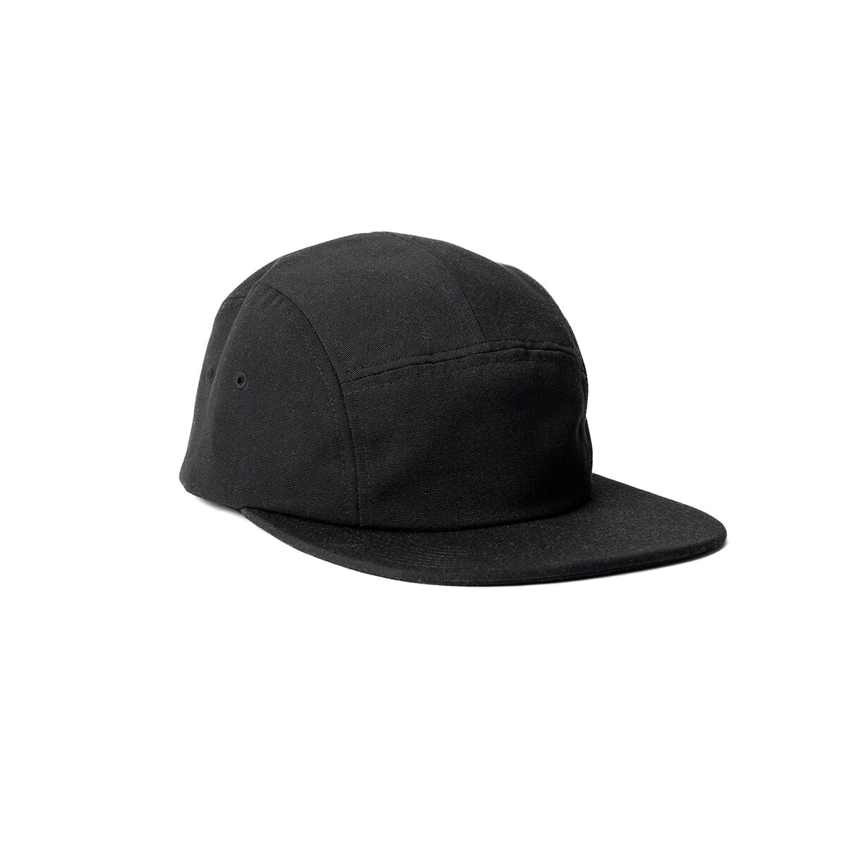 recycled-poly-flat-brim-5-panel-hat-c7 Web_PDP-FlatBrim5PanelHat_Studio_Front_Black.jpg